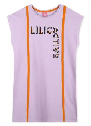 Lilica Ripilica - Vestido Manga Curta Infantil MeninaRoxo - LILICA RIPILICA