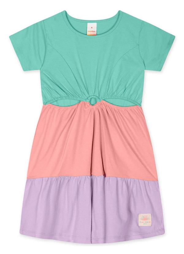 Marisol - Vestido Manga Curta Infantil Feminino Verde