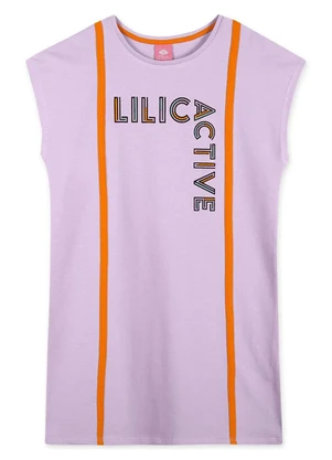 Lilica Ripilica - Vestido Manga Curta Infantil MeninaRoxo - LILICA RIPILICA