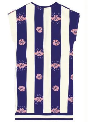 Lilica Ripilica - Vestido Manga Curta Malha Infantil Azul - LILICA RIPILICA