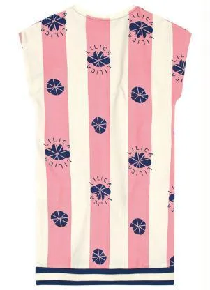 Lilica Ripilica - Vestido Manga Curta Malha Infantil Rosa - LILICA RIPILICA