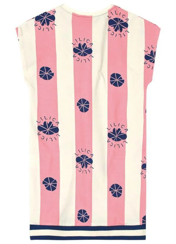 Lilica Ripilica - Vestido Manga Curta Malha Infantil Rosa 2