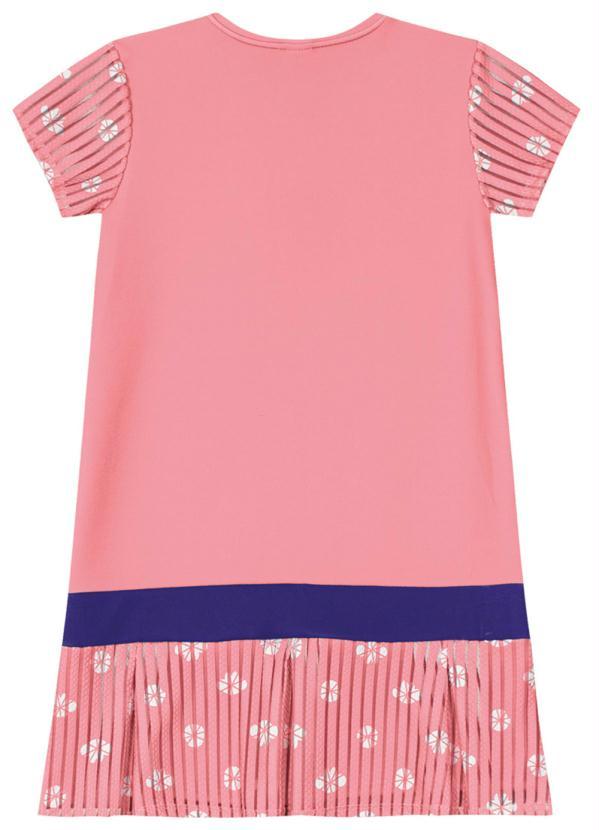 Lilica Ripilica - Vestido Manga Curta Malha Infantil Rosa 2