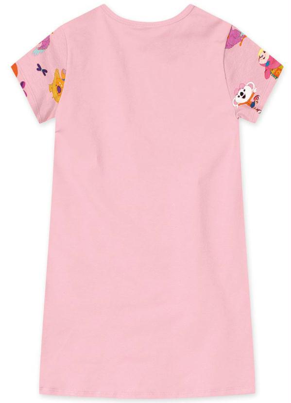 Lilica Ripilica - Vestido Manga Curta Malha Mundo Ripilica Rosa 2