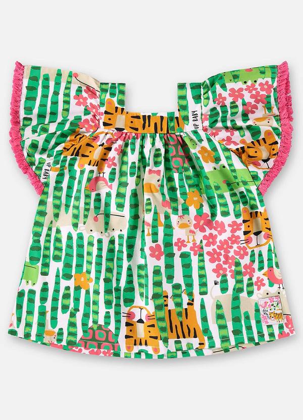 Up Baby - Vestido Manga Curta para Bebê Bege 2