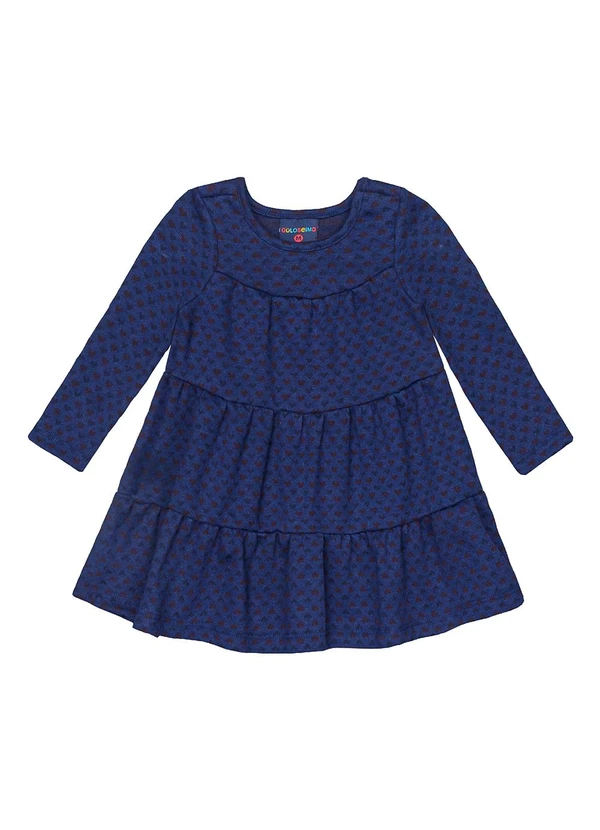 Guloseima - Vestido Manga Longa Bebê Azul