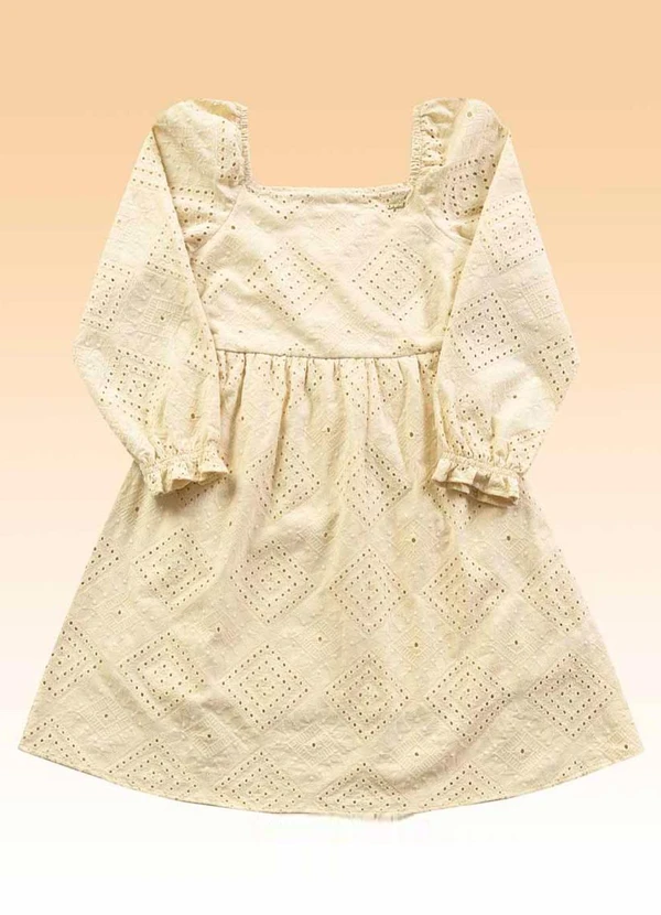 Fakini Kids - Vestido Manga Longa Bege 3