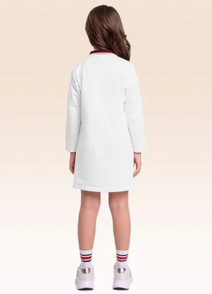 Fakini Kids - Vestido Manga Longa Branco - FAKINI KIDS