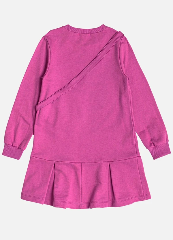 Momi - Vestido Manga Longa com Bolsa Felpuda Roxo 2