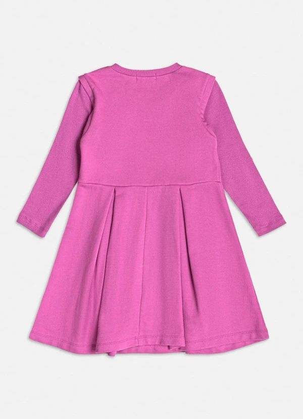 Momi - Vestido Manga Longa com Corações Roxo 2