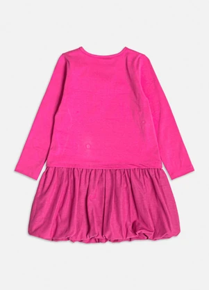 Momi - Vestido Manga Longa com Saia Balonê Rosa - MOMI