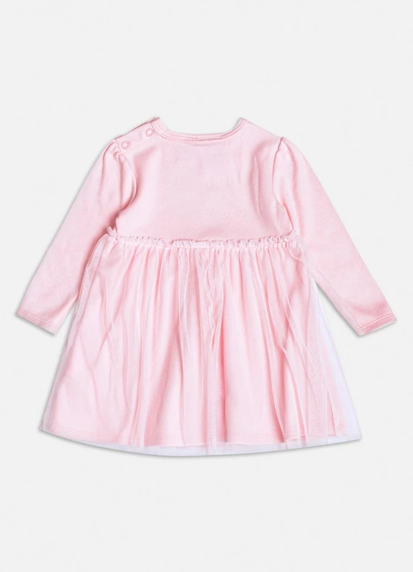 Momi - Vestido Manga Longa com Saia de Tule Rosa 2