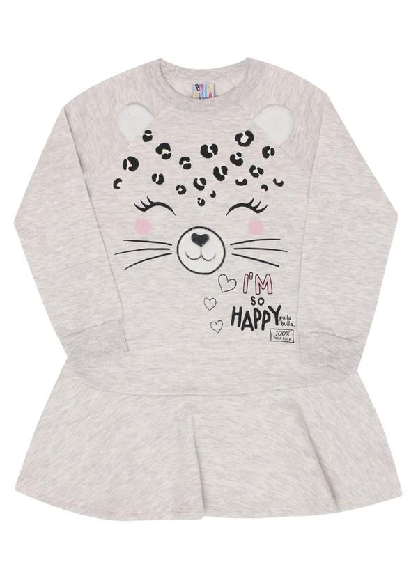 Pulla Bulla - Vestido Manga Longa Menina Cinza 1
