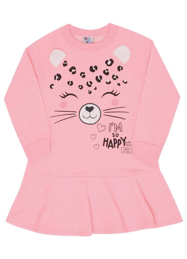 Pulla Bulla - Vestido Manga Longa Menina Rosa