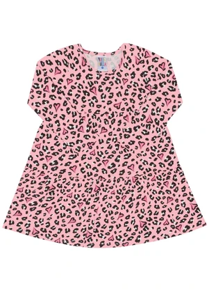 Pulla Bulla - Vestido Manga Longa Menina Rosa - PULLA BULLA