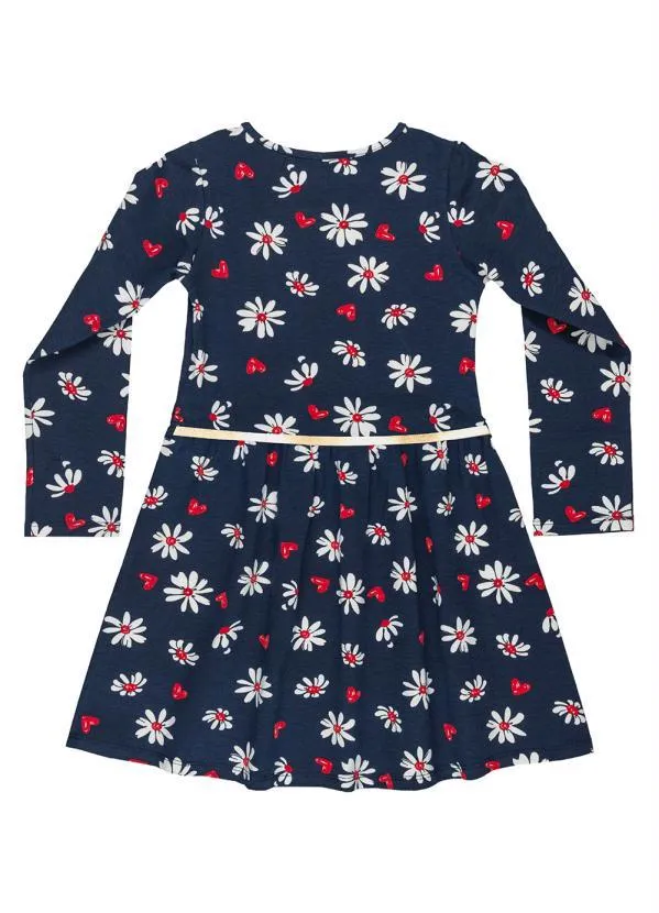 Bee Loop - Vestido Manga Longa Infantil Azul 3