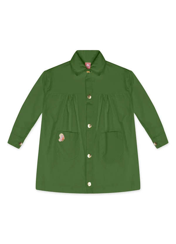 Lilica Ripilica - Vestido Manga Longa Infantil Feminino Verde 1
