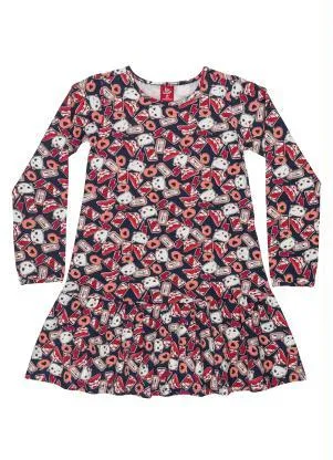 Bee Loop - Vestido Manga Longa Infantil Preto - BEE LOOP