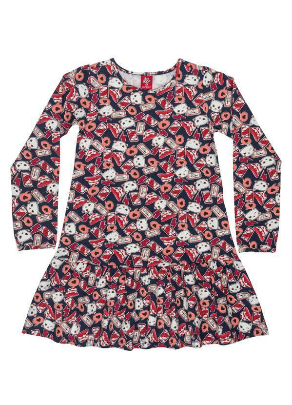 Bee Loop - Vestido Manga Longa Infantil Preto