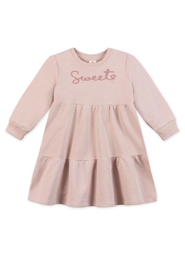 Marisol - Vestido Manga Longa Infantil Rosa
