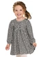Elian - Vestido Manga Longa Infantil Xadrez Preto - variação: Preto
