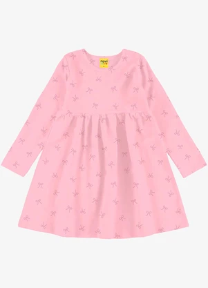 Rovi Kids - Vestido Manga Longa Infantis Rosa - ROVI KIDS