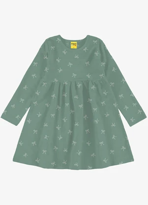 Rovi Kids - Vestido Manga Longa Infantis Verde - ROVI KIDS