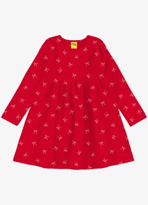 Rovi Kids - Vestido Manga Longa Infantis Vermelho - ROVI KIDS