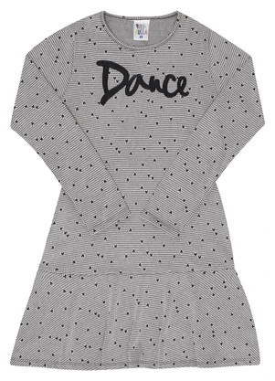 Pulla Bulla - Vestido Manga Longa Malha Menina Branco - PULLA BULLA