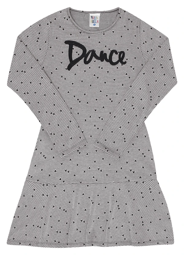 Pulla Bulla - Vestido Manga Longa Malha Menina Branco