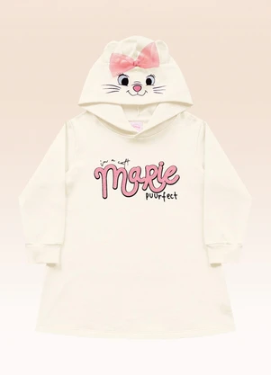 Fakini Kids - Vestido Manga Longa Marie Bege - FAKINI KIDS