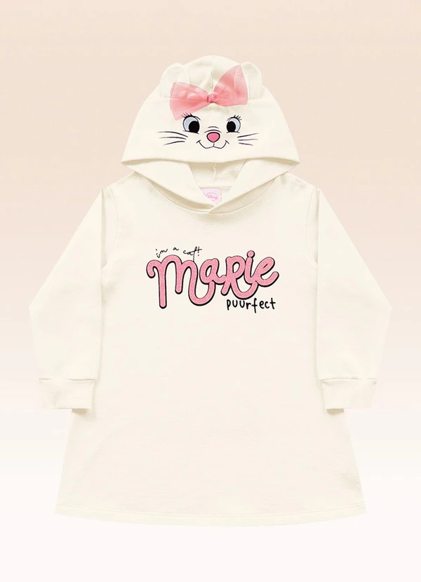 Fakini Kids - Vestido Manga Longa Marie Bege