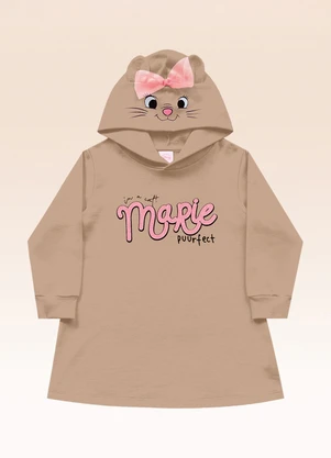 Fakini Kids - Vestido Manga Longa Marie Bege - FAKINI KIDS