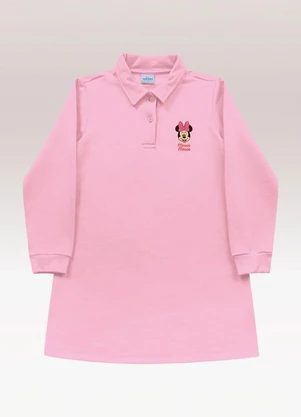 Fakini Kids - Vestido Manga Longa Minnie Rosa - FAKINI KIDS