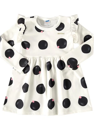 Marlan - Vestido Manga Longa Molecotton Estampado Bege - MARLAN