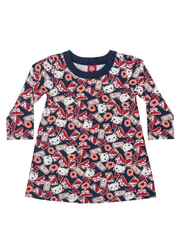 Bee Loop - Vestido Manga Longa para Bebê Azul 2