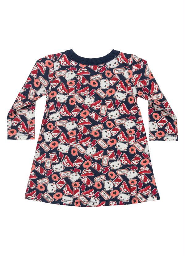 Bee Loop - Vestido Manga Longa para Bebê Azul 3