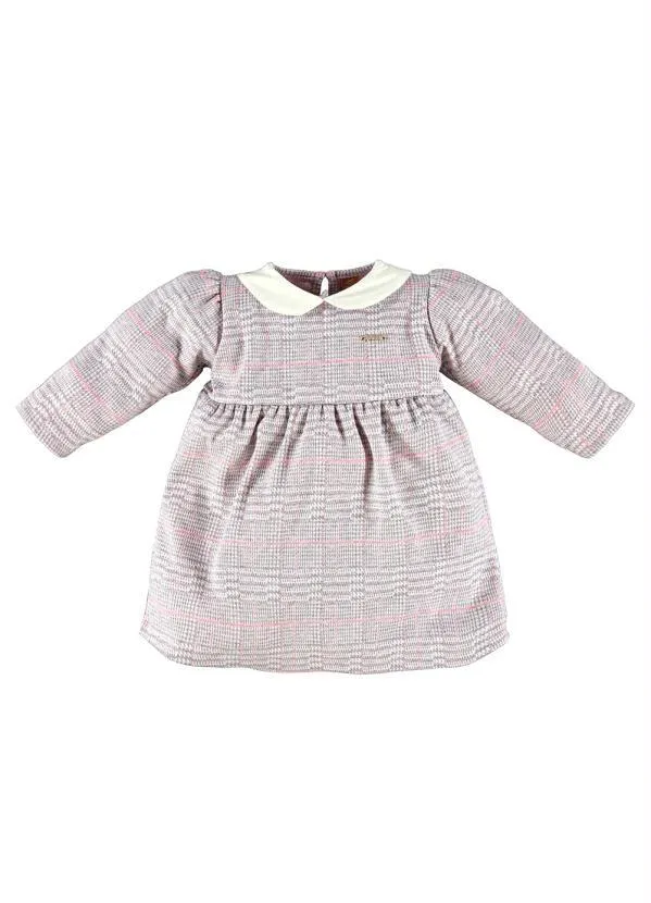 Up Baby - Vestido Manga Longa para Bebê Cinza