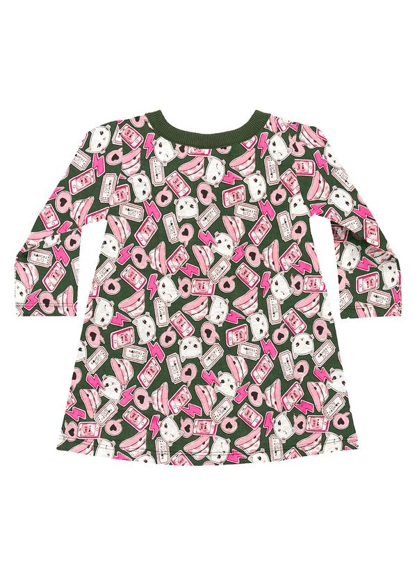 Bee Loop - Vestido Manga Longa para Bebê Verde 2