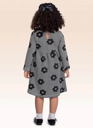 Fakini Kids - Vestido Manga Longa Preto - FAKINI KIDS