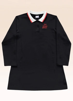 Fakini Kids - Vestido Manga Longa Preto - FAKINI KIDS