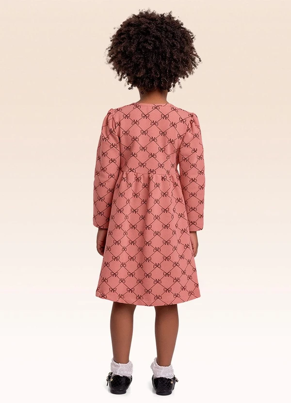 Fakini Kids - Vestido Manga Longa Rosa 2