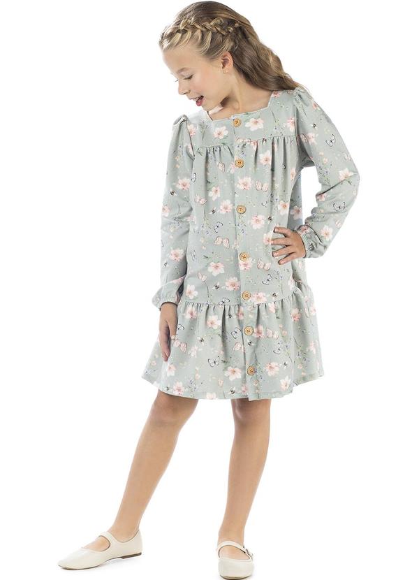 Amada - Vestido Manga Longa Verde