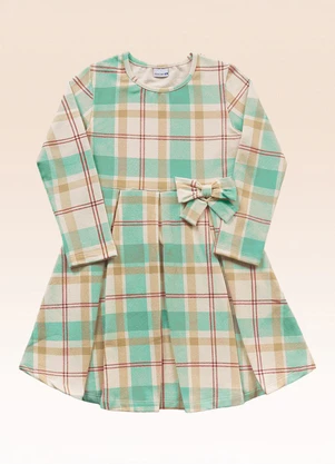 Fakini Kids - Vestido Manga Longa Verde - FAKINI KIDS