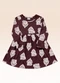 Fakini Kids - Vestido Manga Longa Bege - variação: Vermelho