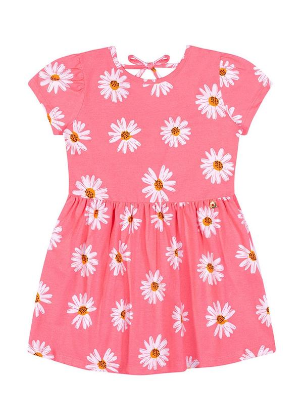 Alenice - Vestido Margaridas Fofas Menina Rosa  2