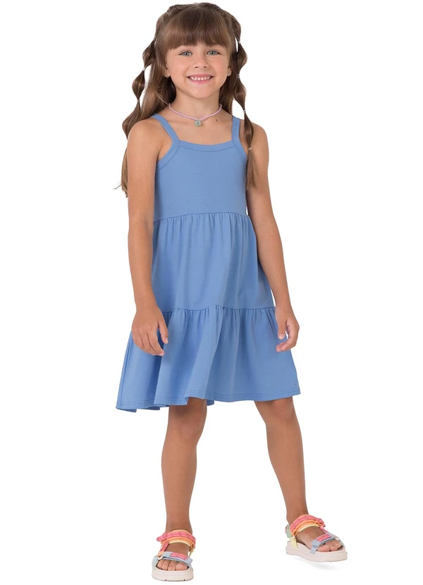 Malwee Kids - Vestido Marias em Malha Azul