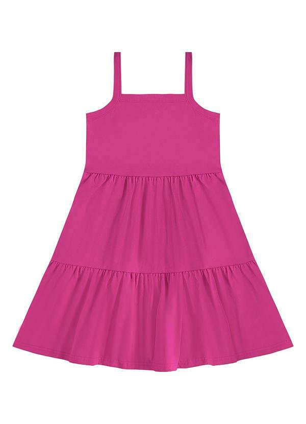 Malwee Kids - Vestido Marias em Malha Rosa Escuro