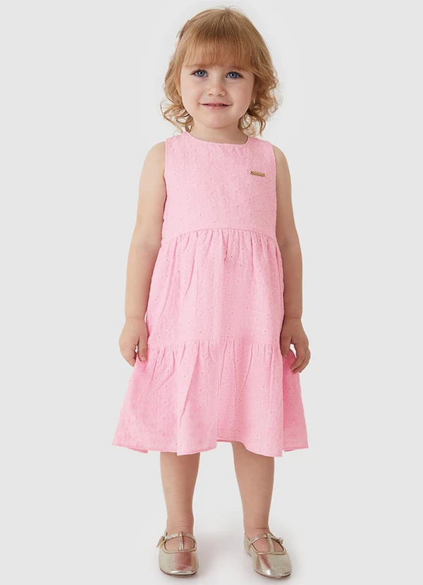 Carinhoso - Vestido Marias Mídi Rosa Claro