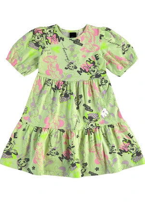 Malwee Kids - Vestido Marias Minnie Mouse Verde Claro - MALWEE KIDS